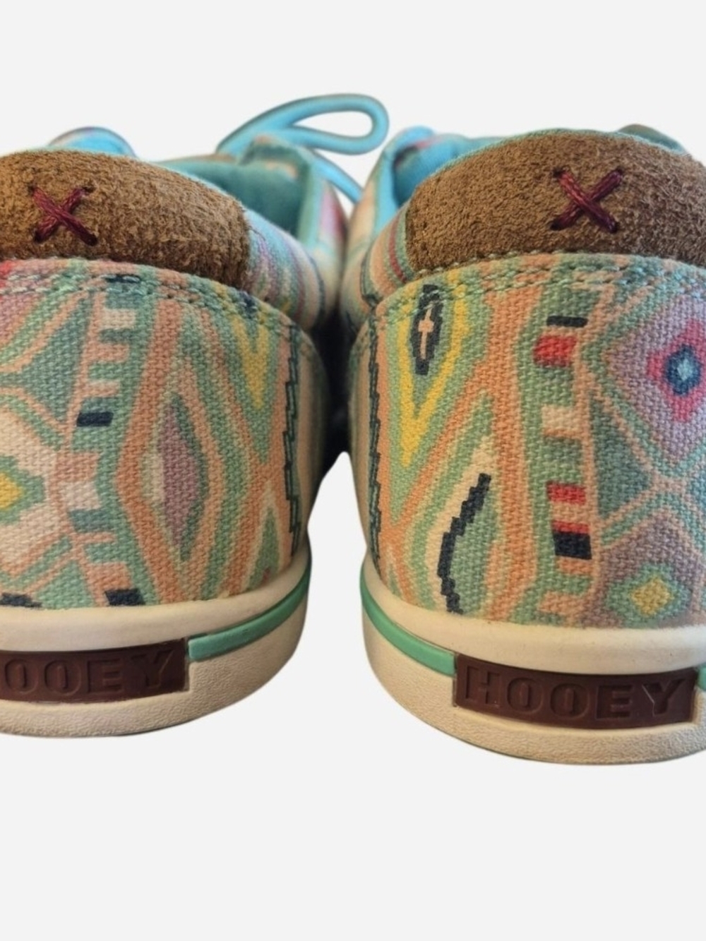 Twisted X Hooey Womens 9M Turquoise Tribal Canvas Sneakers - Picture 3 of 7